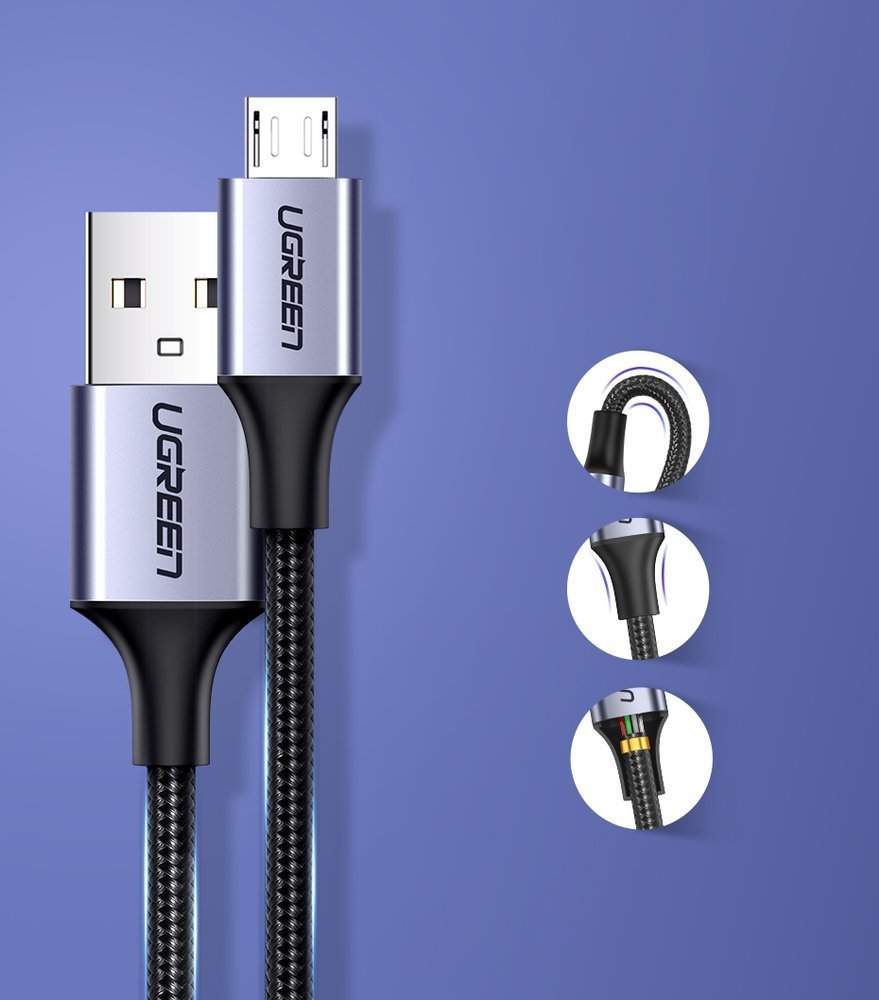 USB Cables – USB - micro USB cable, 1m, gray - Carlat