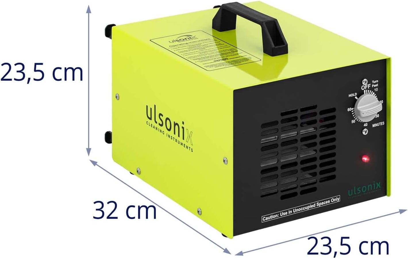 Ulsonix Airclean 20G-ECO Ozone Generator 20000 mg/h 205 W 60 min Timer Integrated UV Light + Remote Control Blue - Carlat