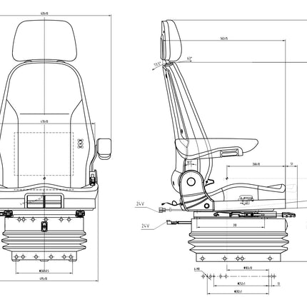 LGV120/C7 Pro 24V Air suspension seat