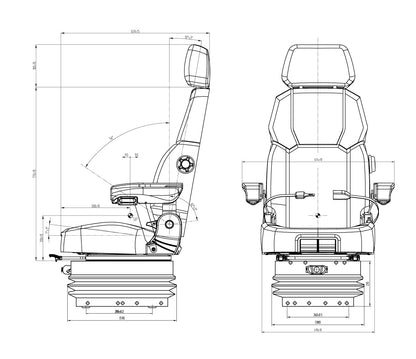 LGV120/C8 AH Pro Luftgefederter Sitz
