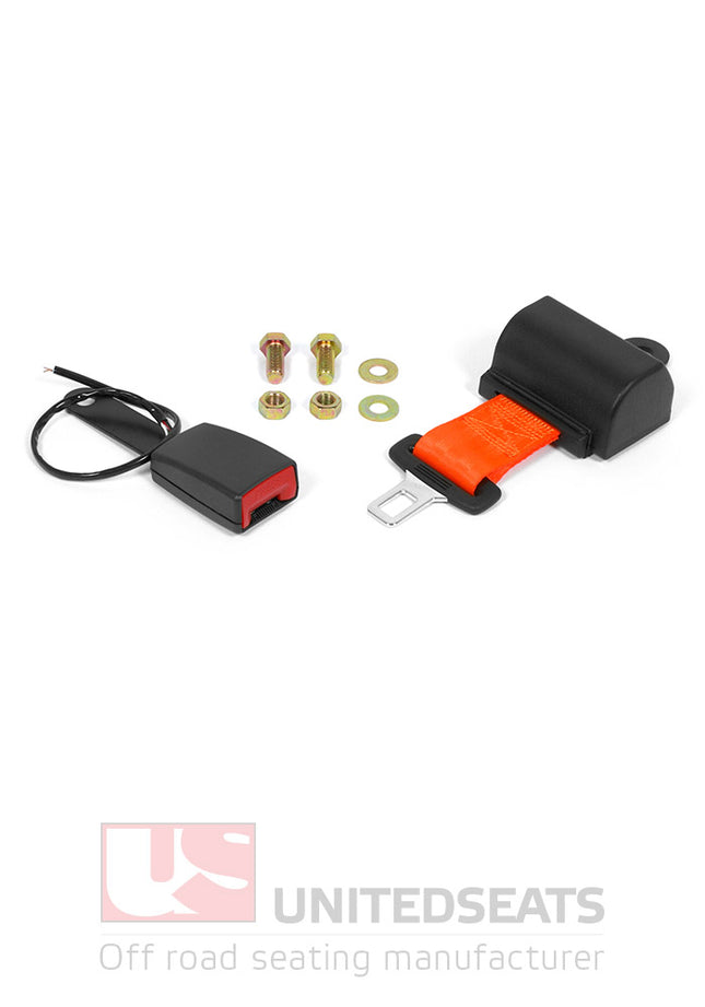 Automatic 2-point ALR seat belt with switch 150mm orange