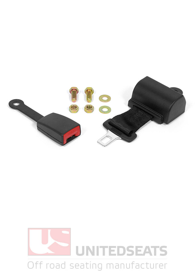 Automatic 2-point ALR seat belt black 150mm