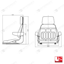 UnitedSeats Top25 tractor seat fabric - UnitedSeats Vehicle Seat (image 2)