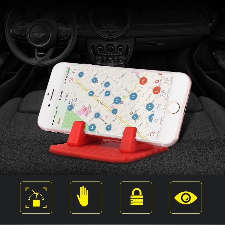 Universal car holder silicone phone stand black - Carlat