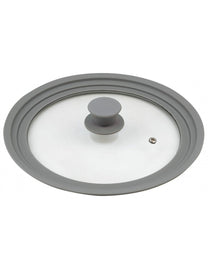 Universal lid, glass and silicone, 24, 26, 28 cm diameter, Kinghoff - Carlat