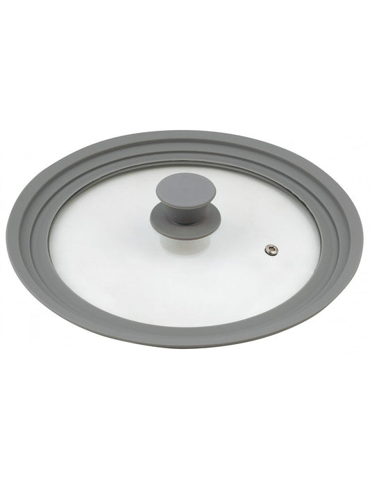Universal lid, glass and silicone, 24, 26, 28 cm diameter, Kinghoff - Carlat