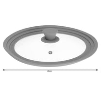 Universal lid, glass and silicone, 24, 26, 28 cm diameter, Kinghoff - Carlat