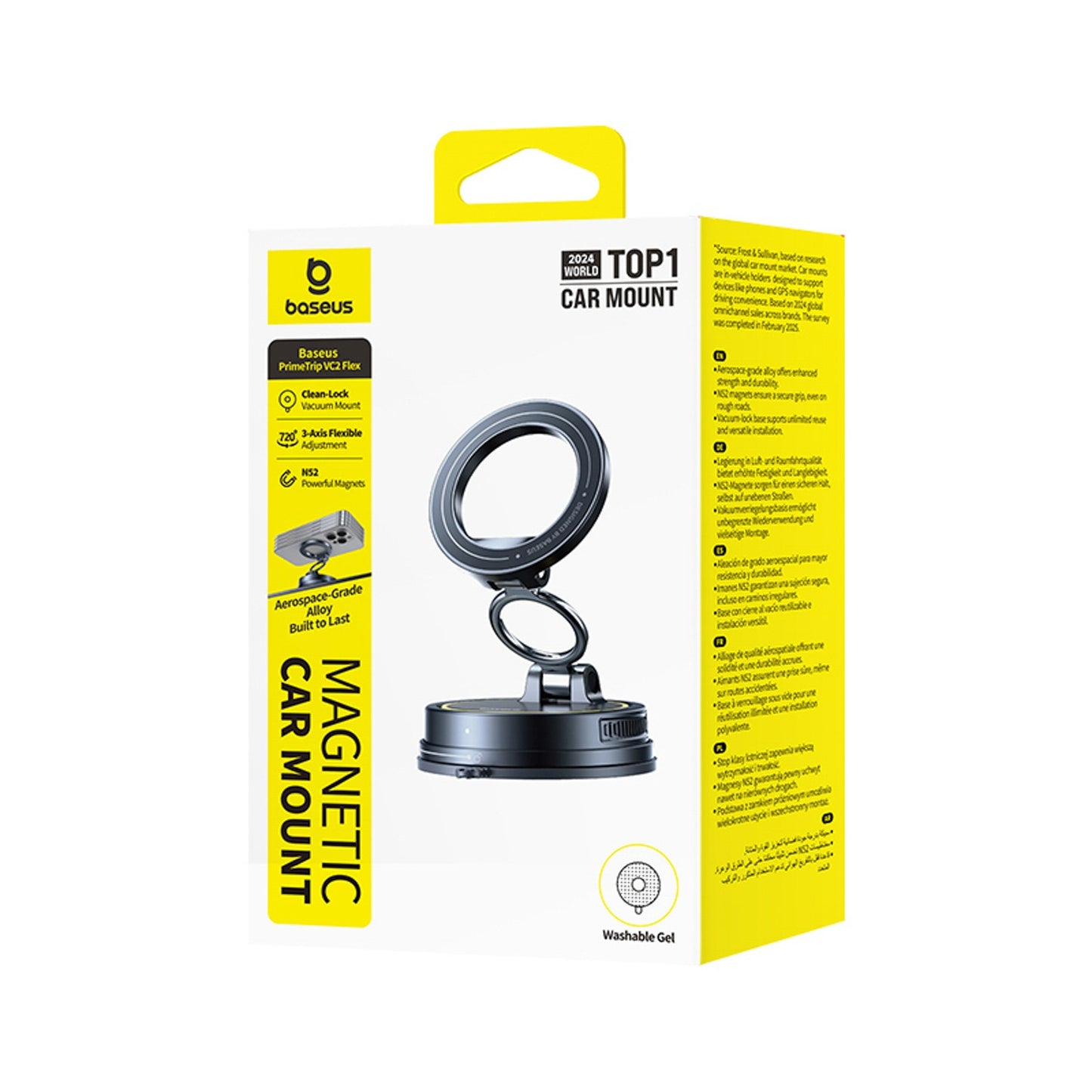 Universal magnetic car holder for a smartphone - black - Carlat
