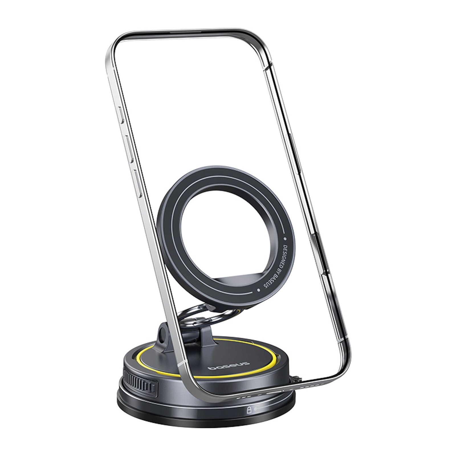 Universal magnetic car holder for a smartphone - black - Carlat