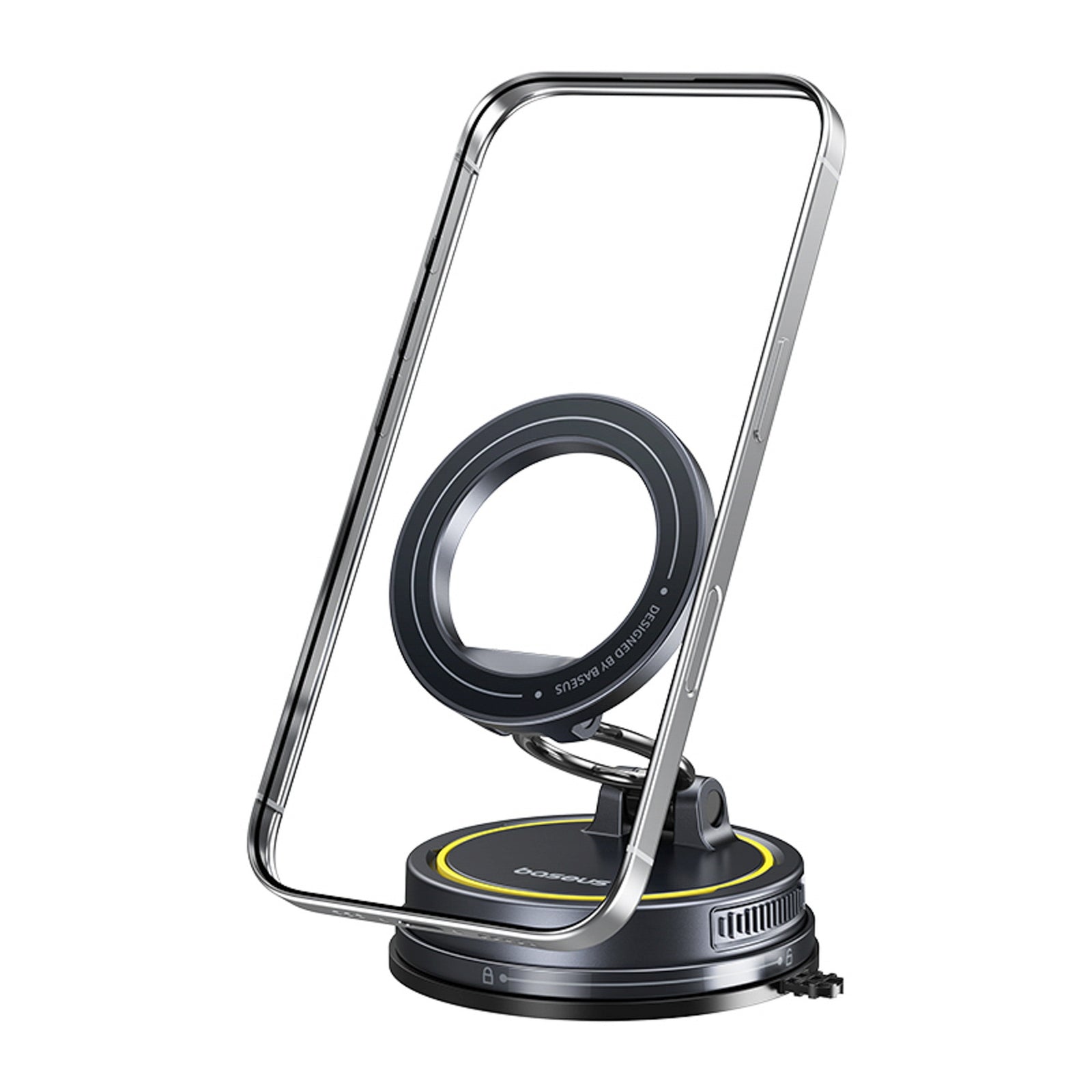 Universal magnetic car holder for a smartphone - black - Carlat