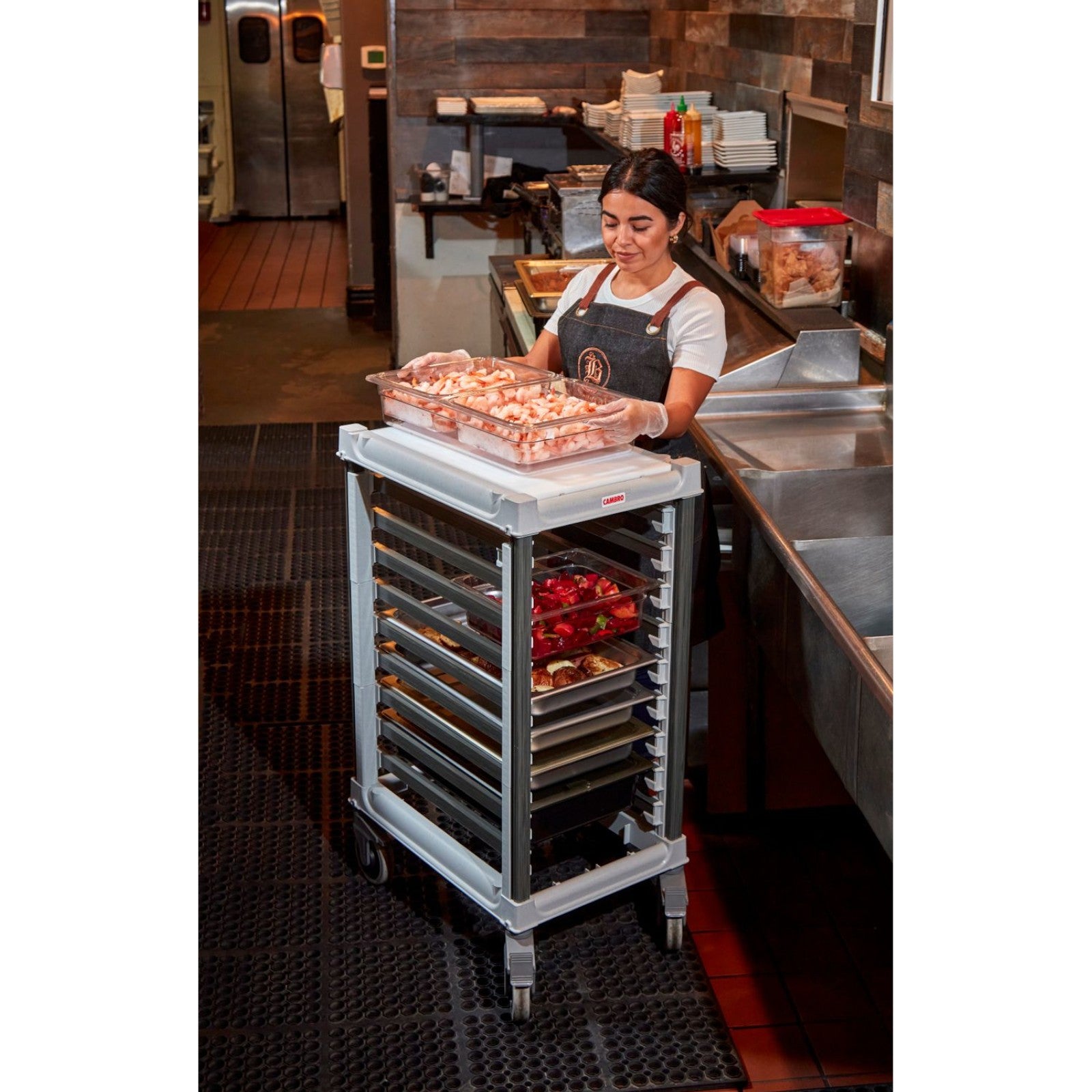 Utility Carts – Camshelving 9x GN 1/1 container transport trolley - Carlat