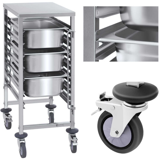 Utility Carts – Catering transport trolley for 7x GN1/1 containers, - Carlat