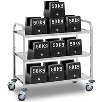 Utility Carts – Catering waiter trolley with 3 shelves up - Carlat