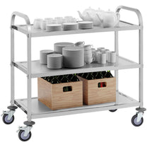 Utility Carts – Catering waiter trolley with 3 shelves up - Carlat