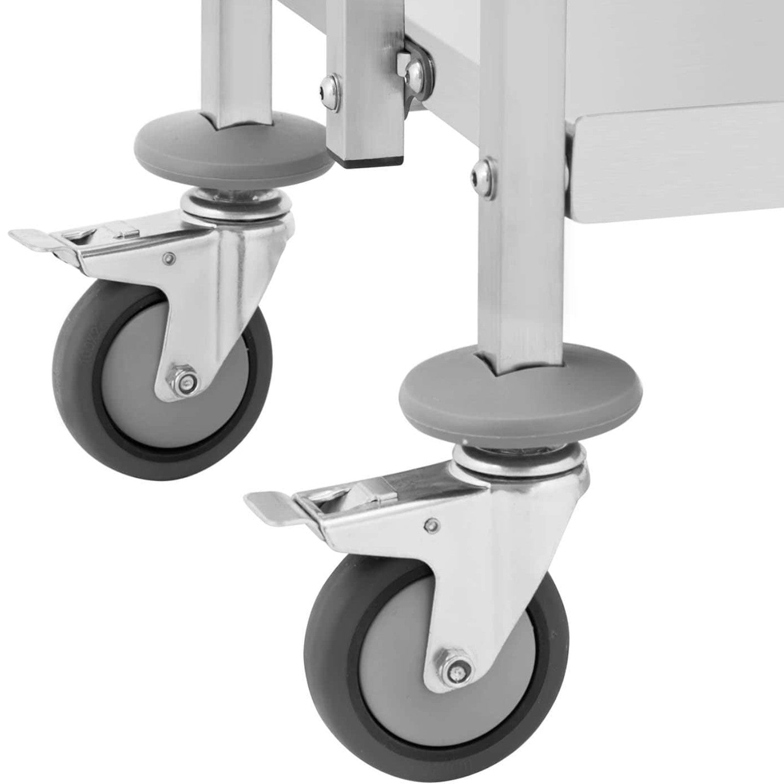 Utility Carts – Folding catering waiter trolley, stainless steel, 3 - Carlat