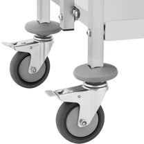 Utility Carts – Folding catering waiter trolley, stainless steel, 3 - Carlat