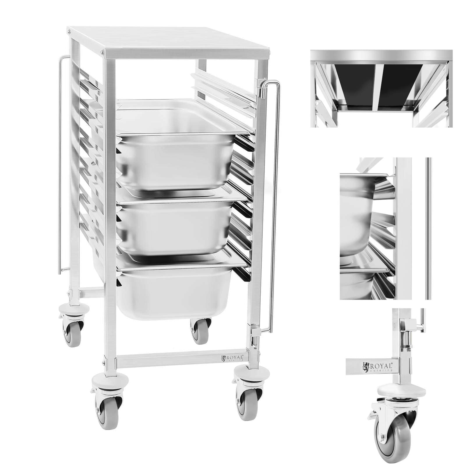 Utility Carts – Gastronomiczny wózek z półką do transportu pojemników - Carlat