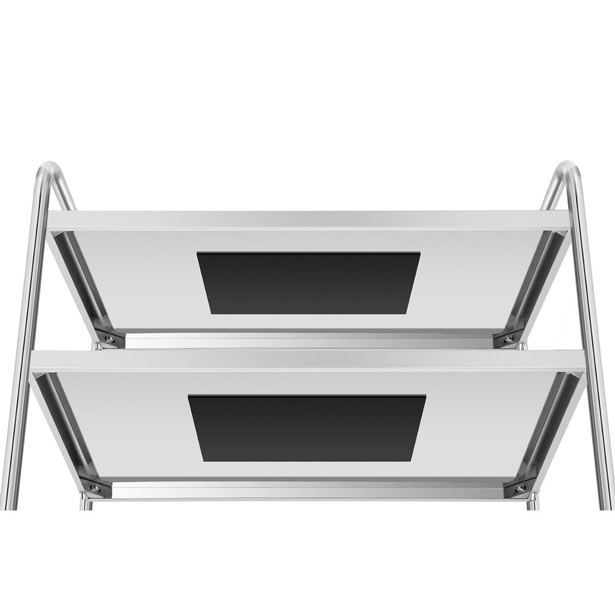 Utility Carts – HoReCa waiter's trolley, stainless steel, 3 shelves, - Carlat