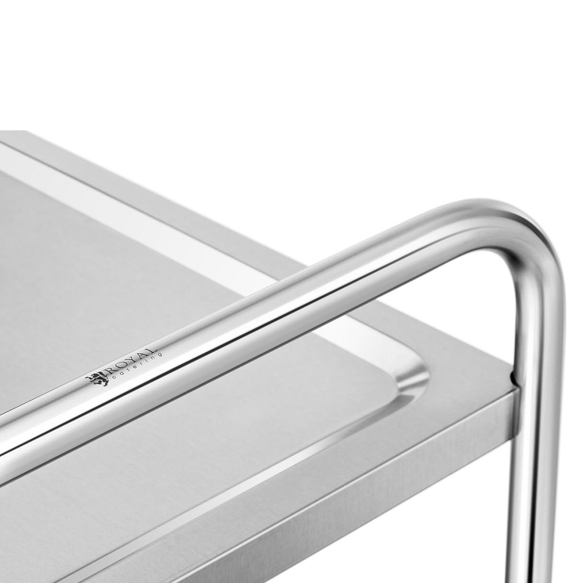 Utility Carts – HoReCa waiter's trolley, stainless steel, 3 shelves, - Carlat