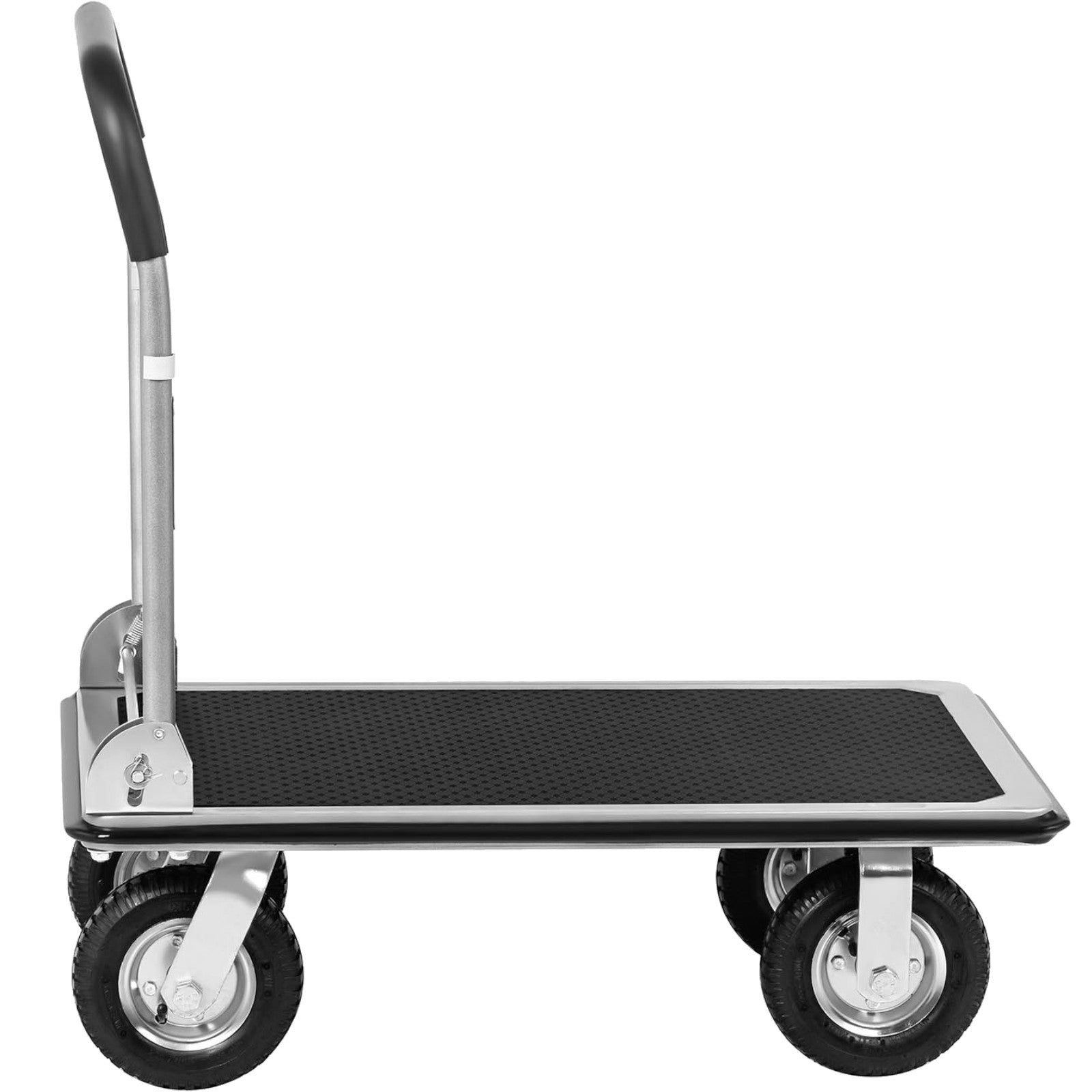 Utility Carts – Manual foldable warehouse platform trolley, 1 side, - Carlat