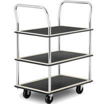 Utility Carts – Transport shelf trolley with handles, 3 shelves - Carlat