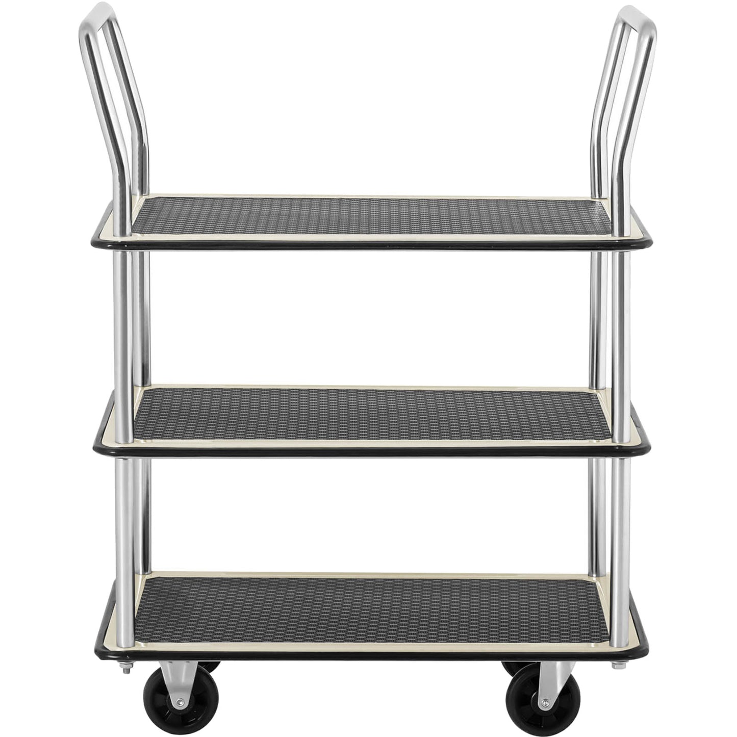 Utility Carts – Transport shelf trolley with handles, 3 shelves - Carlat