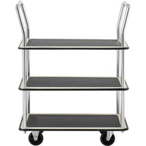 Utility Carts – Transport shelf trolley with handles, 3 shelves - Carlat