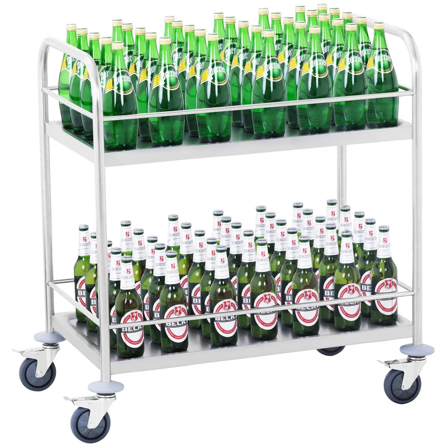 Utility Carts – Wózek kelnerski ze stali nierdzewnej z relingami - Carlat