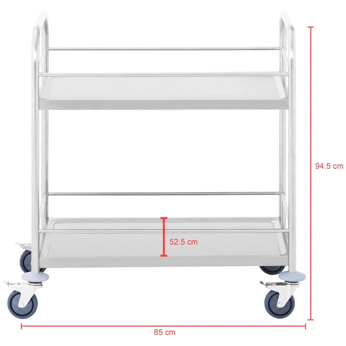 Utility Carts – Wózek kelnerski ze stali nierdzewnej z relingami - Carlat