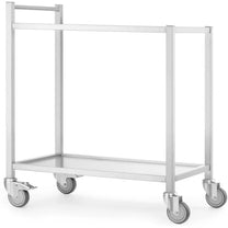 Utility Carts – Welded, mobile, 2-shelf catering catering trolley up - Carlat