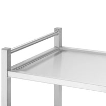 Utility Carts – Welded mobile waiter catering trolley, 3-shelf, up - Carlat