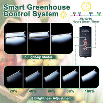 VEEKAY Indoor Greenhouse Propagation Box, 2 Pieces, 120 Hole Mini Greenhouse Propagation Set with Plant Lamp, Propagation Plate with Timing Controller, Adjustable Brightness, 20 Plant Labels for - Carlat