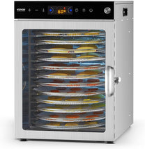 VEVOR Dehydrator, Dehydrator, 10 Stainless Steel Bowls, Electric 1000 W Food Dryer with Adjustable Temperature, Freezer Dryer for Dried Meat, Meat, Fruit, Vegetables, Herbs, Dog Treats - Carlat