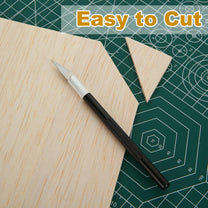 VIDETOL Pack of 24 Plywood Panels, 300 x 200 x 1.5 mm Balsa Wood Panels, Basswood Plywood Panels, Plywood Wood Panels, Wooden Panels for Crafts and DIY Model - Carlat