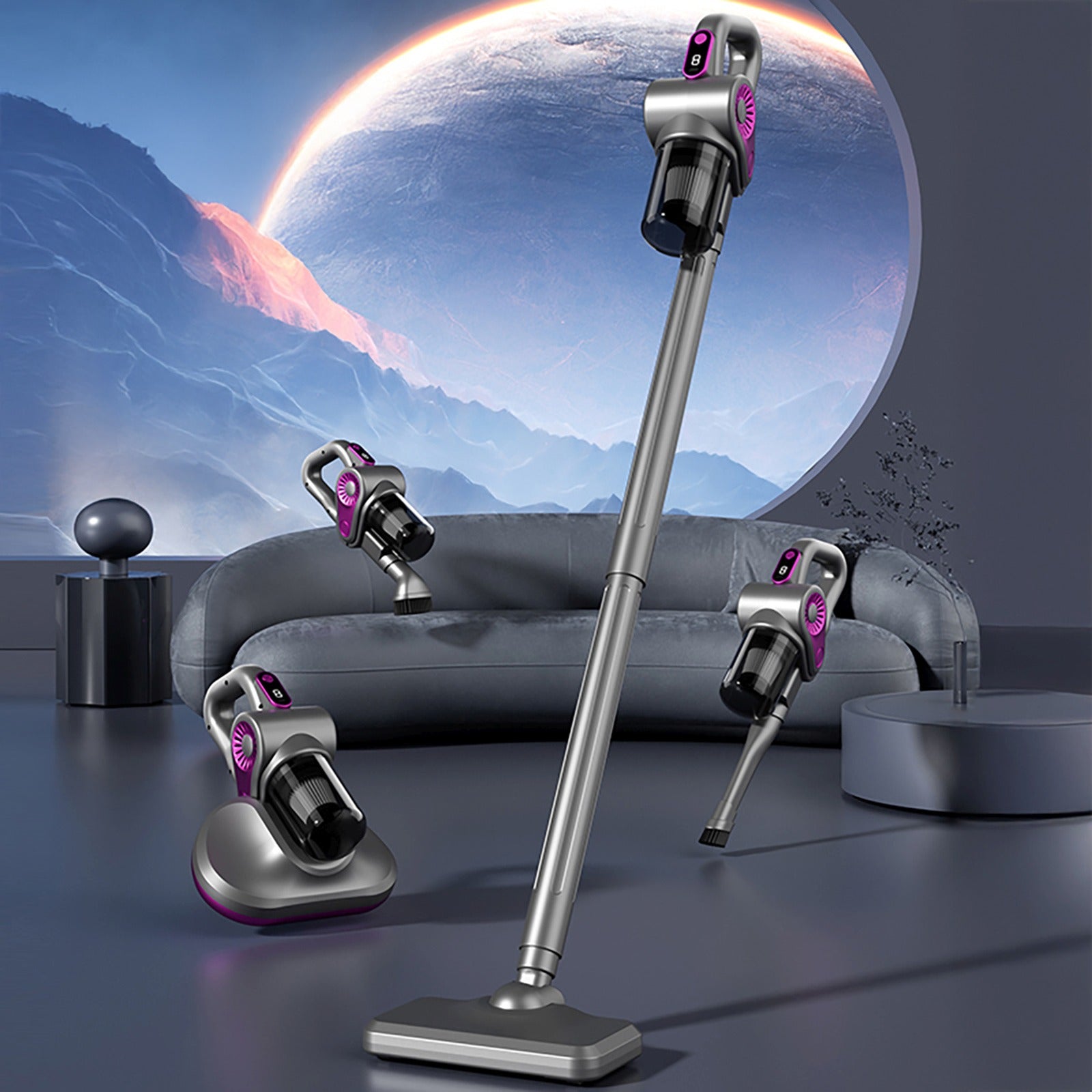 Vacuum cleaners – Mini vertical hand vacuum cleaner 4in1 with - Carlat