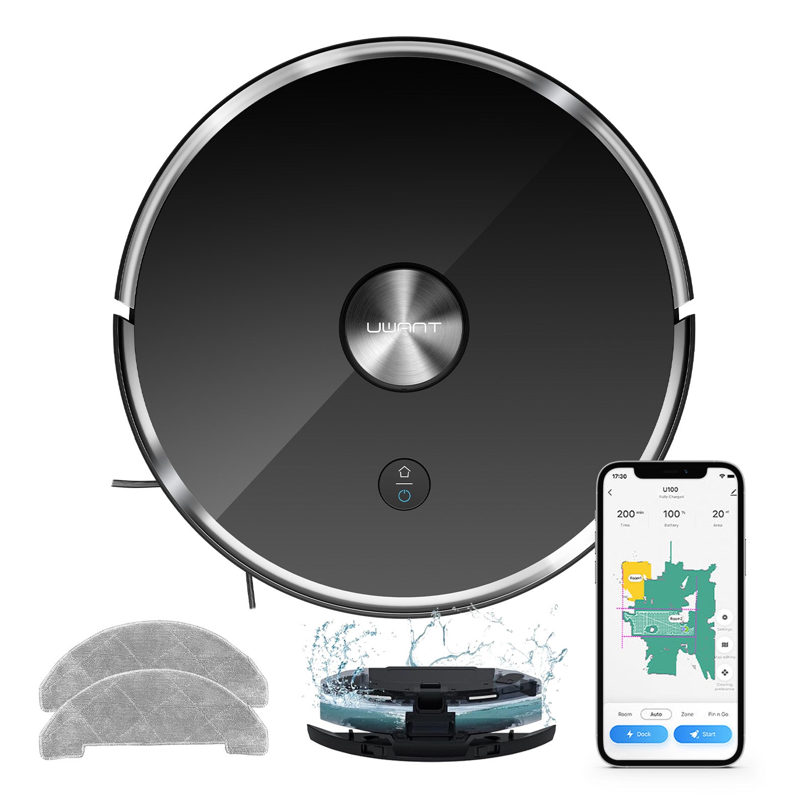 Vacuum cleaners – Robotic vacuum cleaner with mop function + - Carlat