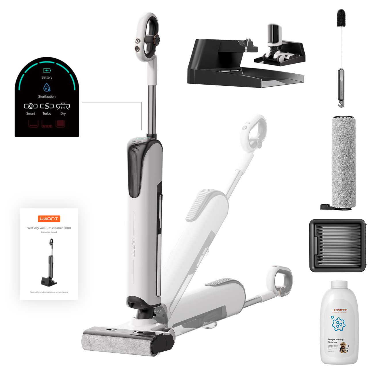 Vacuum cleaners – UWANT D100 17000Pa vertical vacuum cleaner with - Carlat