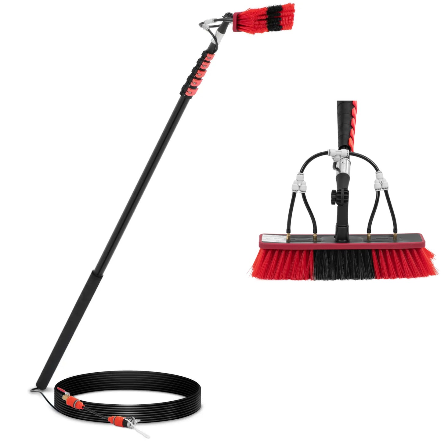 Vacuums – Telescopic brush with water connection for washing windows, - Carlat