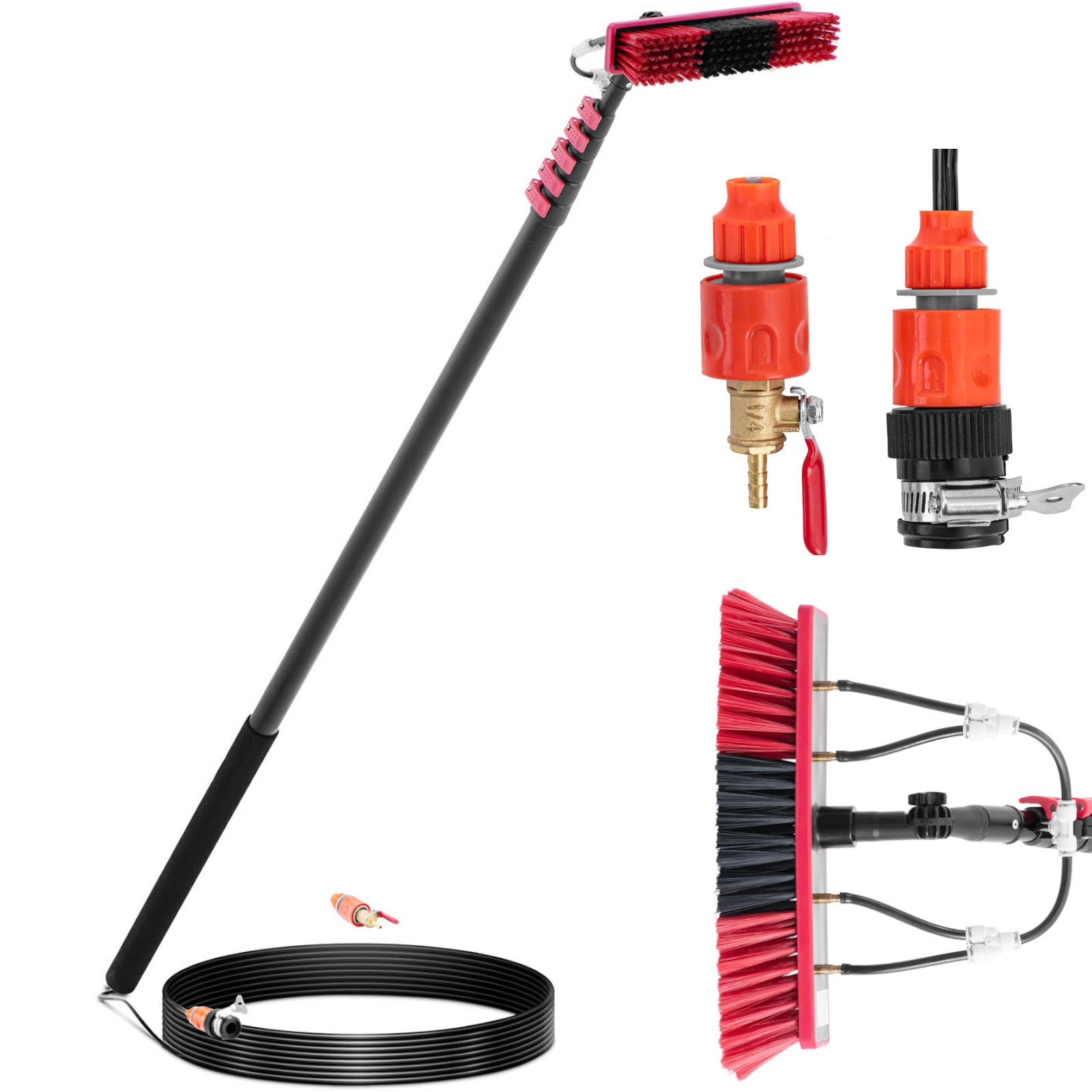Vacuums – Telescopic water washer brush with a hose for - Carlat