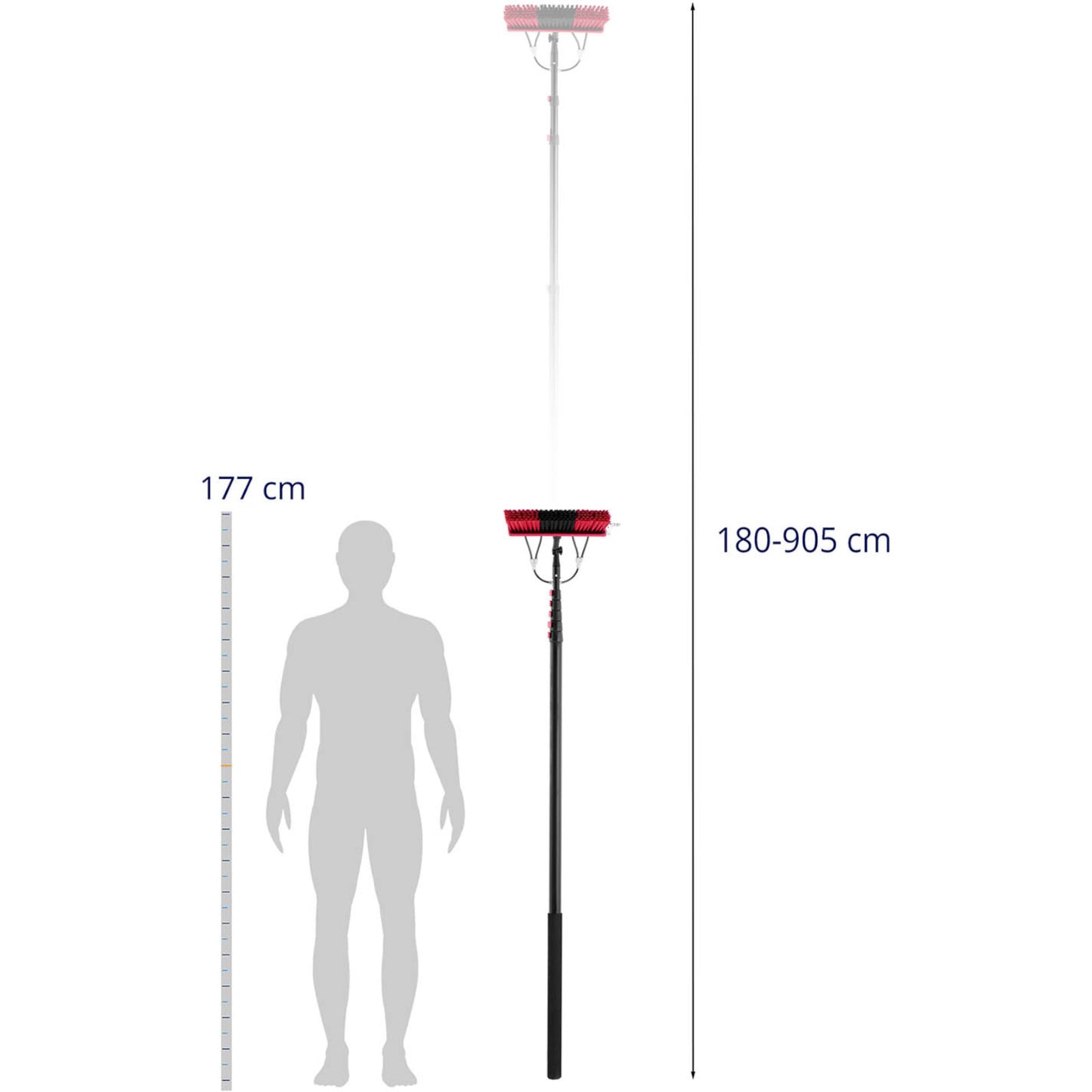 Vacuums – Telescopic water washer brush with a hose for - Carlat
