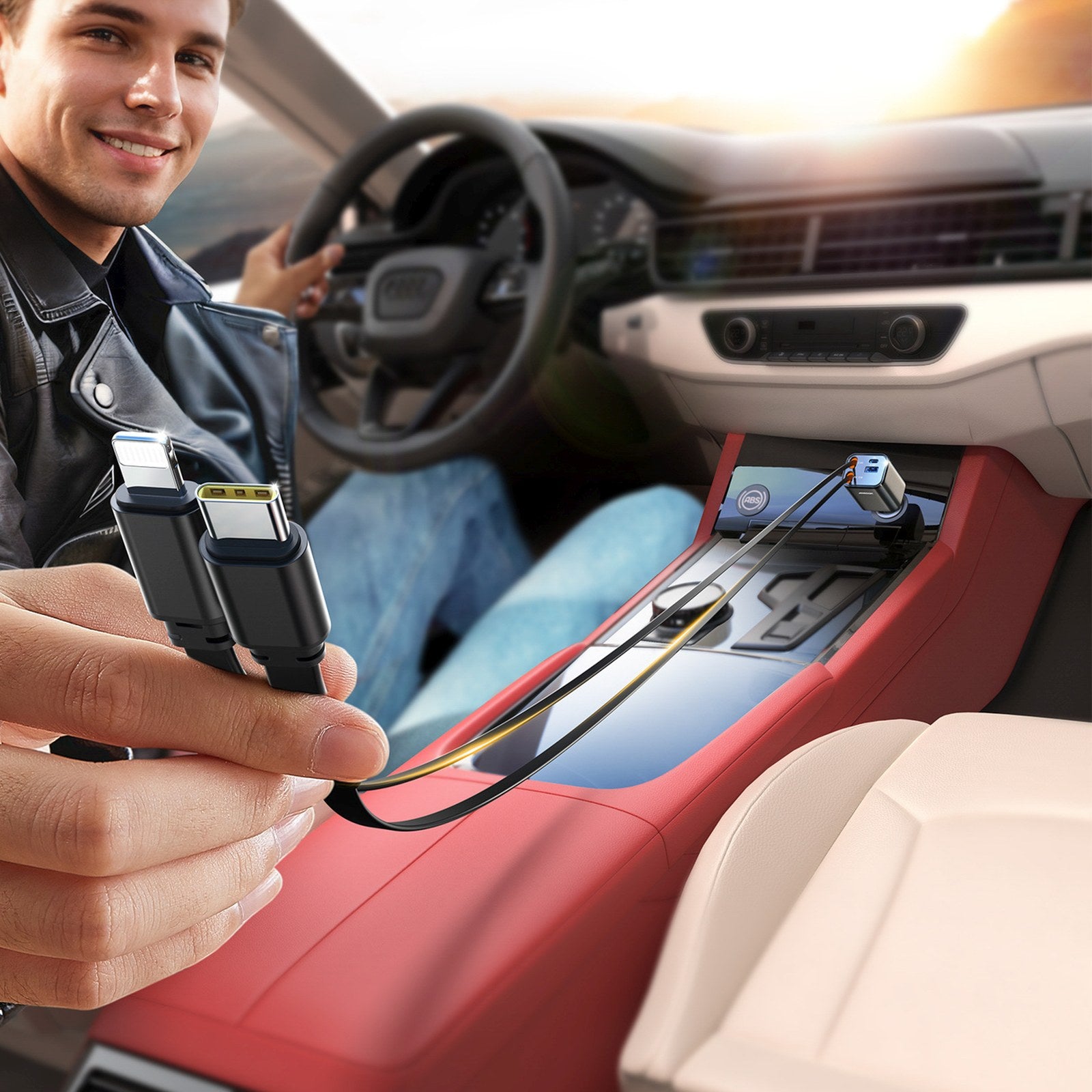 Vehicle Jump Starters – 4in1 car charger with retractable cables - Carlat