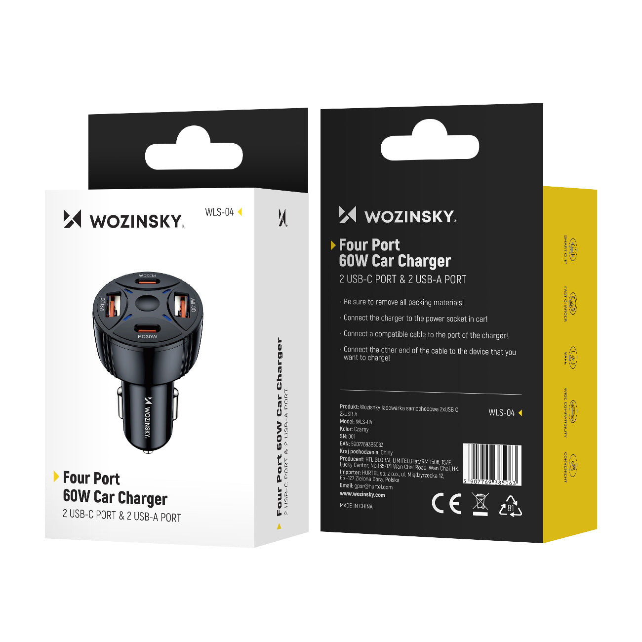Vehicle Jump Starters – Car charger 2xUSB-C 2xUSB-A 60W - Carlat