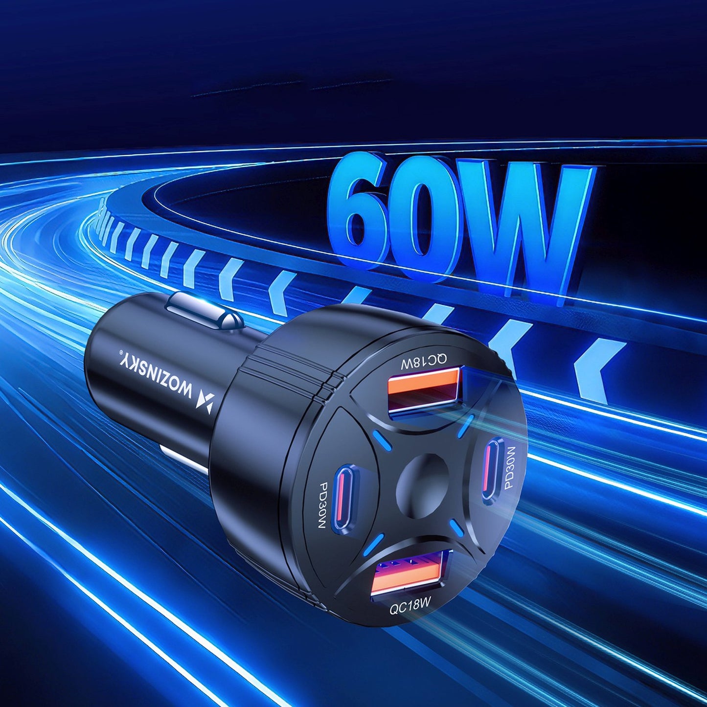 Vehicle Jump Starters – Car charger 2xUSB-C 2xUSB-A 60W - Carlat