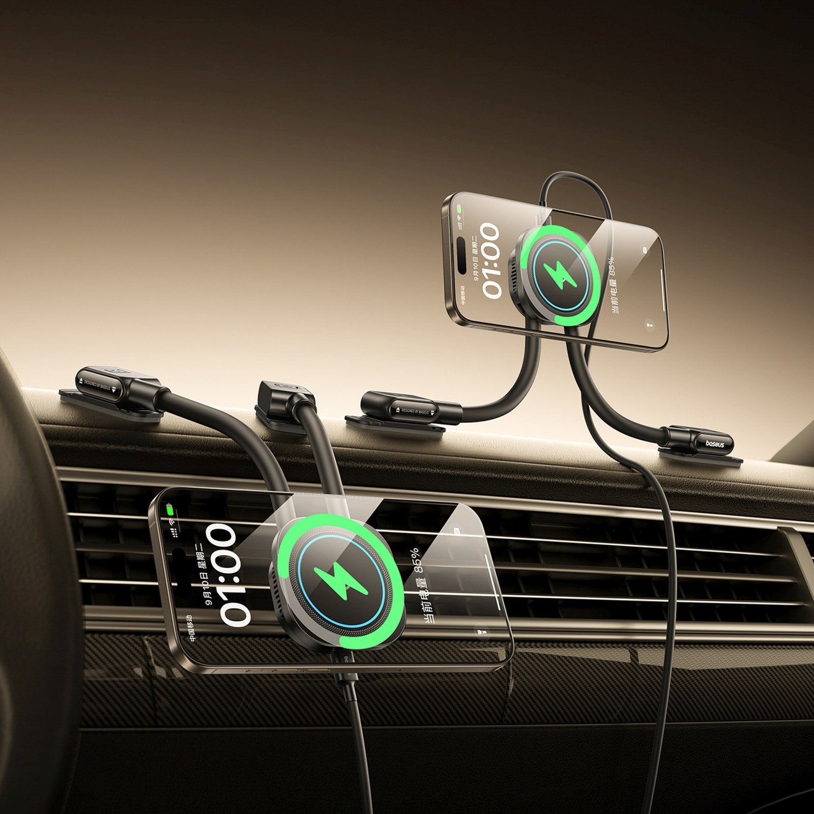 Vehicle Jump Starters – Car holder with inductive charger for - Carlat