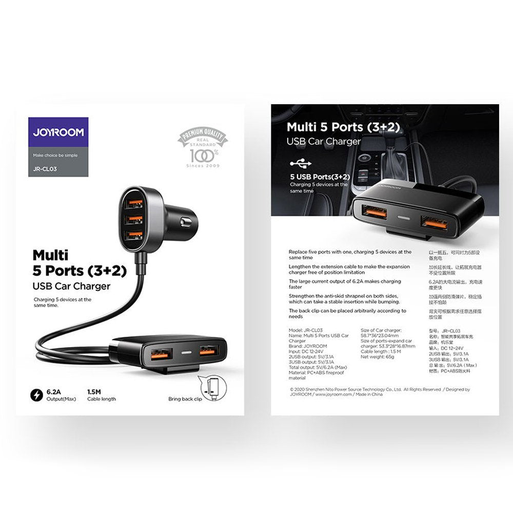 Vehicle Jump Starters – Fast car charger 5x USB 6.2A - Carlat
