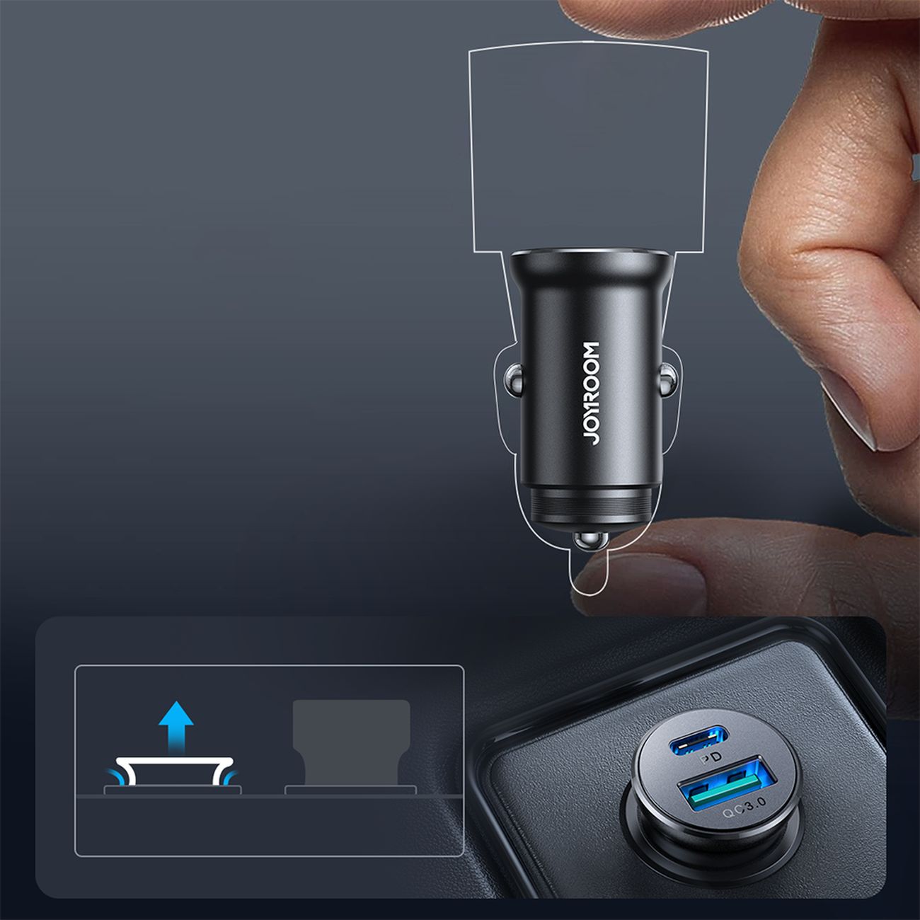 Vehicle Jump Starters – Mini car charger 60W USB-A QC3.0 - Carlat