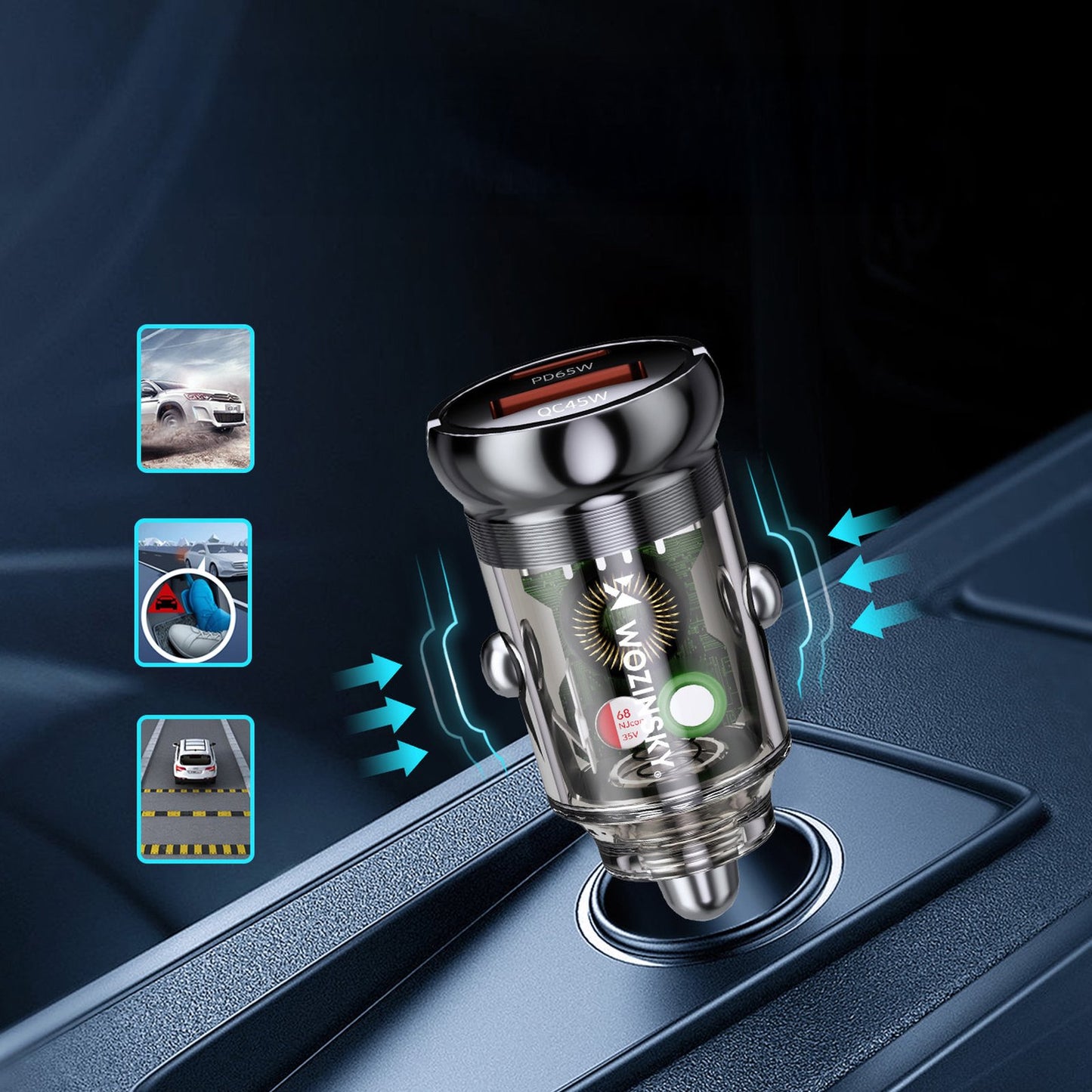 Vehicle Jump Starters – USB-A USB-C PD QC 65W car - Carlat