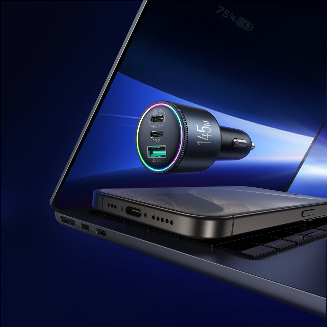 Vehicle Jump Starters – USB-A USB-C car charger with 145W - Carlat
