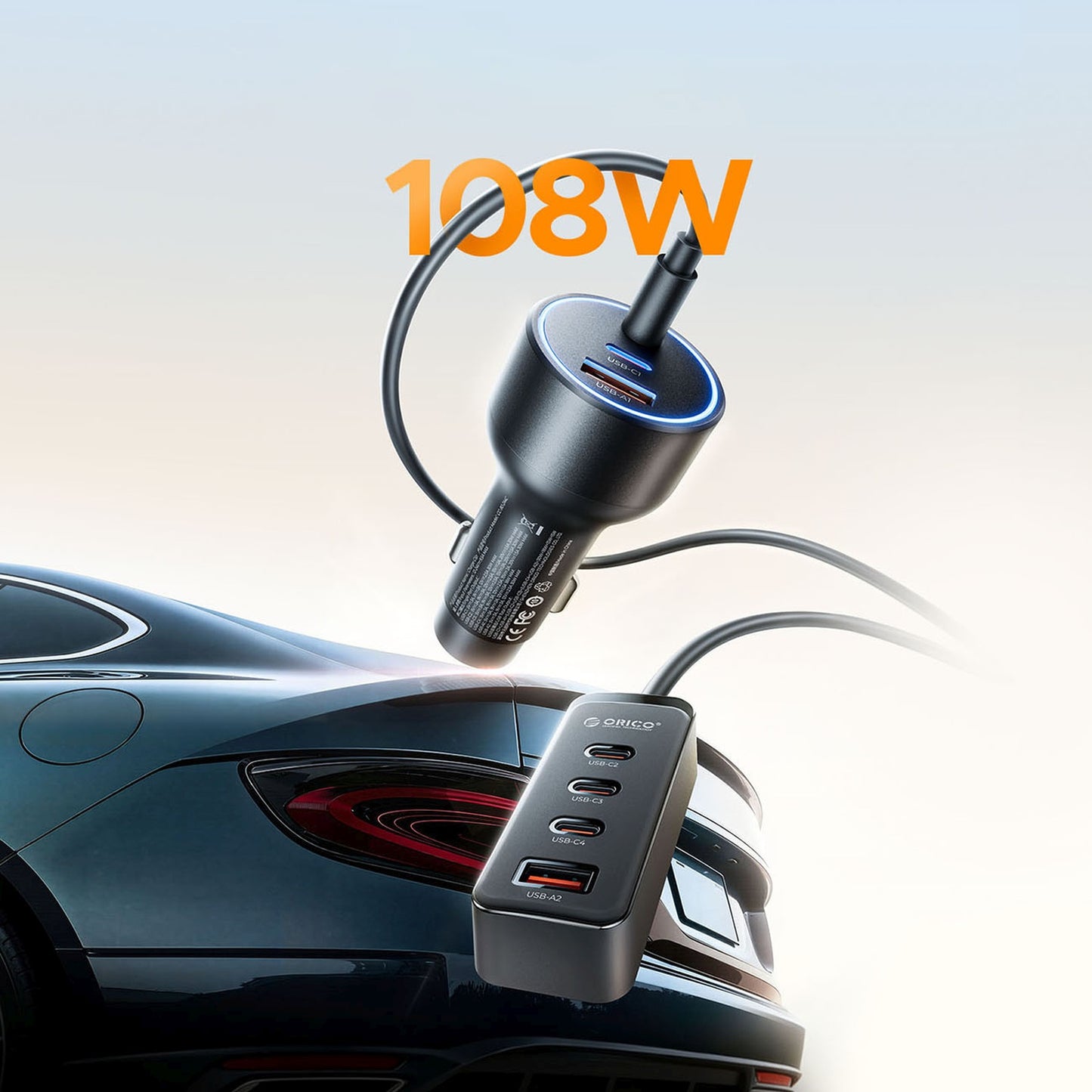 Vehicle Jump Starters – USB-A USB-C car charger with extension - Carlat