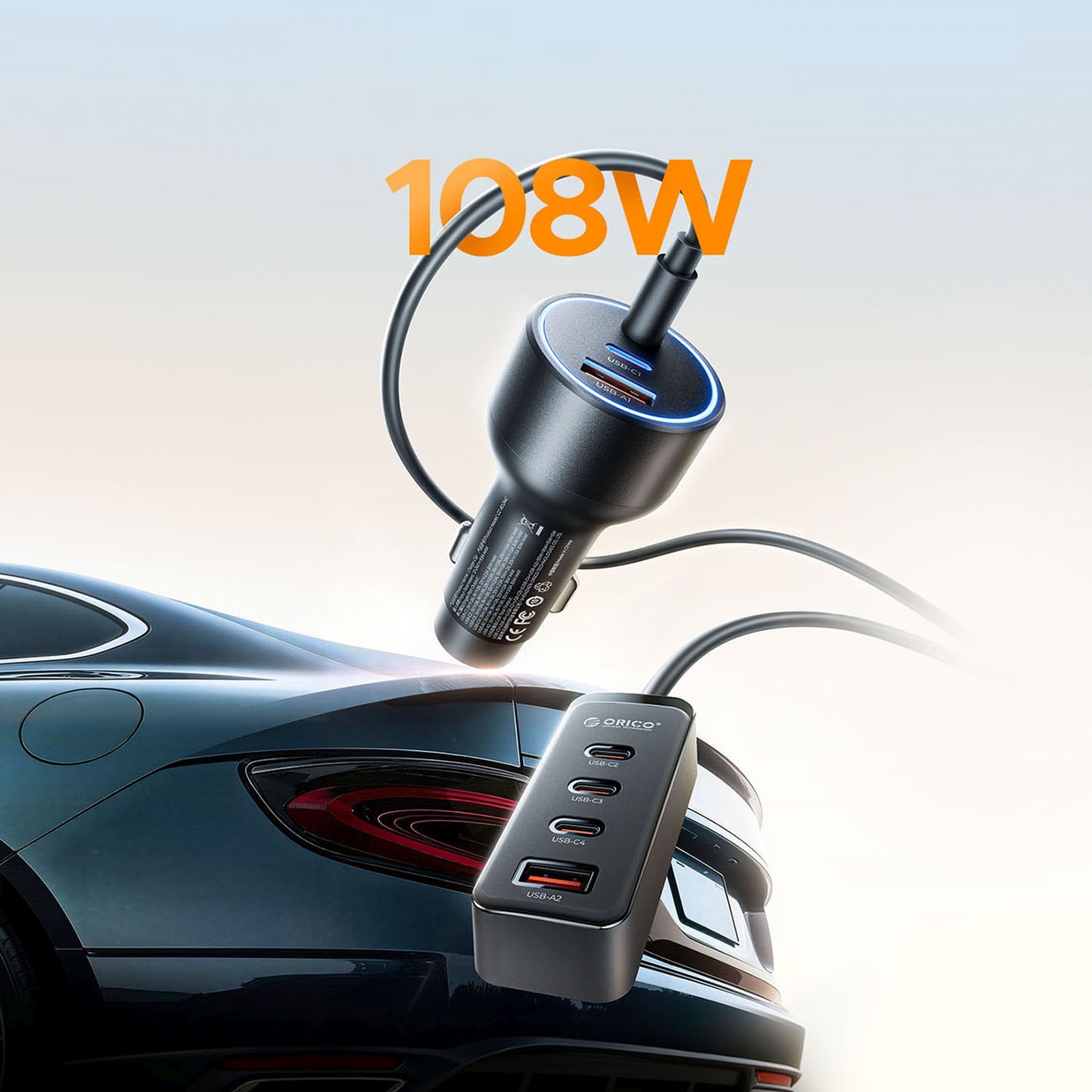 Vehicle Jump Starters – USB-A USB-C car charger with extension - Carlat
